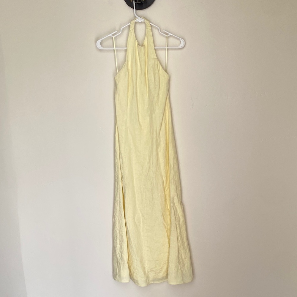 Abercrombie & Fitch Light Yellow Backless Dress